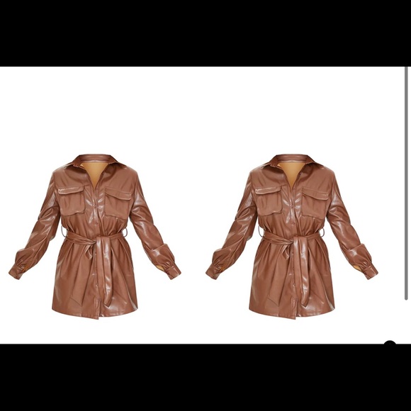 Pretty little thing leather shirt dress - Picture 1 of 3